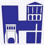 logo azienda ospedaliera: ospedale stilizzato
