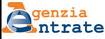logo Agenzia delle Entrate, riproduce la scritta Agenzia in arancio ed entrate in blu