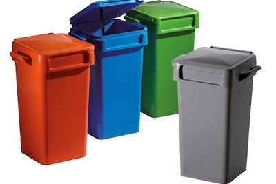 bidoni per raccolta rifiuti colorati