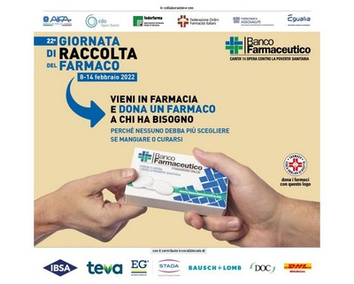Locandina con il titolo dell'iniziativa "Giornata di Raccolta del Farmaco"