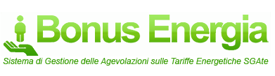 immagine con scritta verde su fondo bianco "Bonus Energia" e immagine di mano che sorregge un omino stilizzato