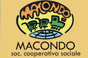 logo Associazione Macondo (treno stilizzato con sopra scritta macondo)