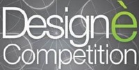 logo dell'iniziativa_ scritta Design è competition su sfond grigio