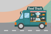 stralcio della locandina con immagine di un food truck