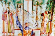 stralcio della locandina con immagine di cavaliere medievale