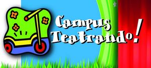 disegno di un monopattino colorato con scritta "campus teatrando"