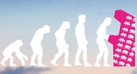 particolare della locandina: l'evoluzione dell'uomo
