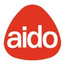 Logo dell'Aido rappresentato da un triangolo senza punte di colore rosso con la scritta aido in bianco