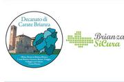 stralcio della locandina: logo del decanato di Carate Brianza e di Brianza Sicura