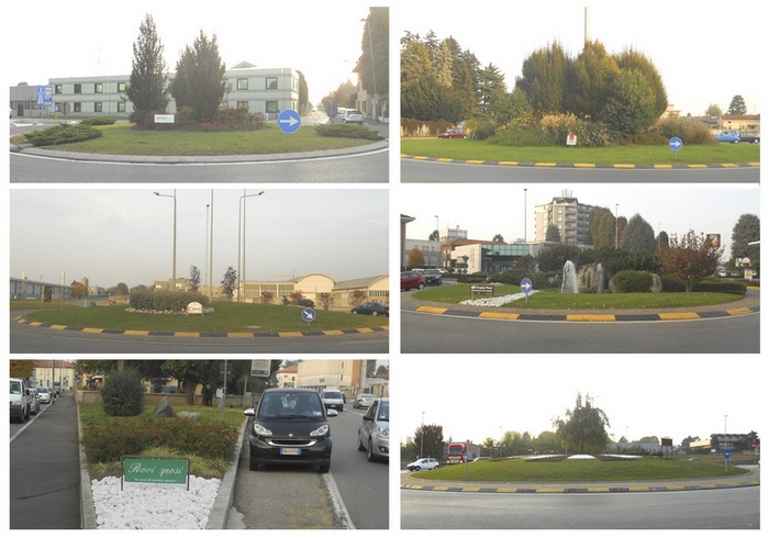 foto di 6 rotonde trasformate in aree verdi