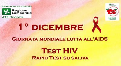 Stralcio di locandina con scritta "1° dicembre giornata mondiale lorra all'AIDS"