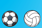 immagine con palla da calcio e pallavolo