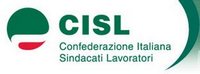 Logo della confederazione italiana sindacati lavoratori rappresentato dalla parte sinistra da un cerchio rappresentante la bandiera italiana, al centro la sigla cisl e la scritta confederazione italiana sindacati lavoratori scritta in verde, sul lato destro una parentesi di colore verde