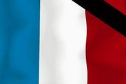 bandiera francese listata a lutto