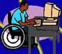 disabile fornito di ausili