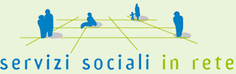 logo servizi sociali in rete. Persone stilizzate su una rete